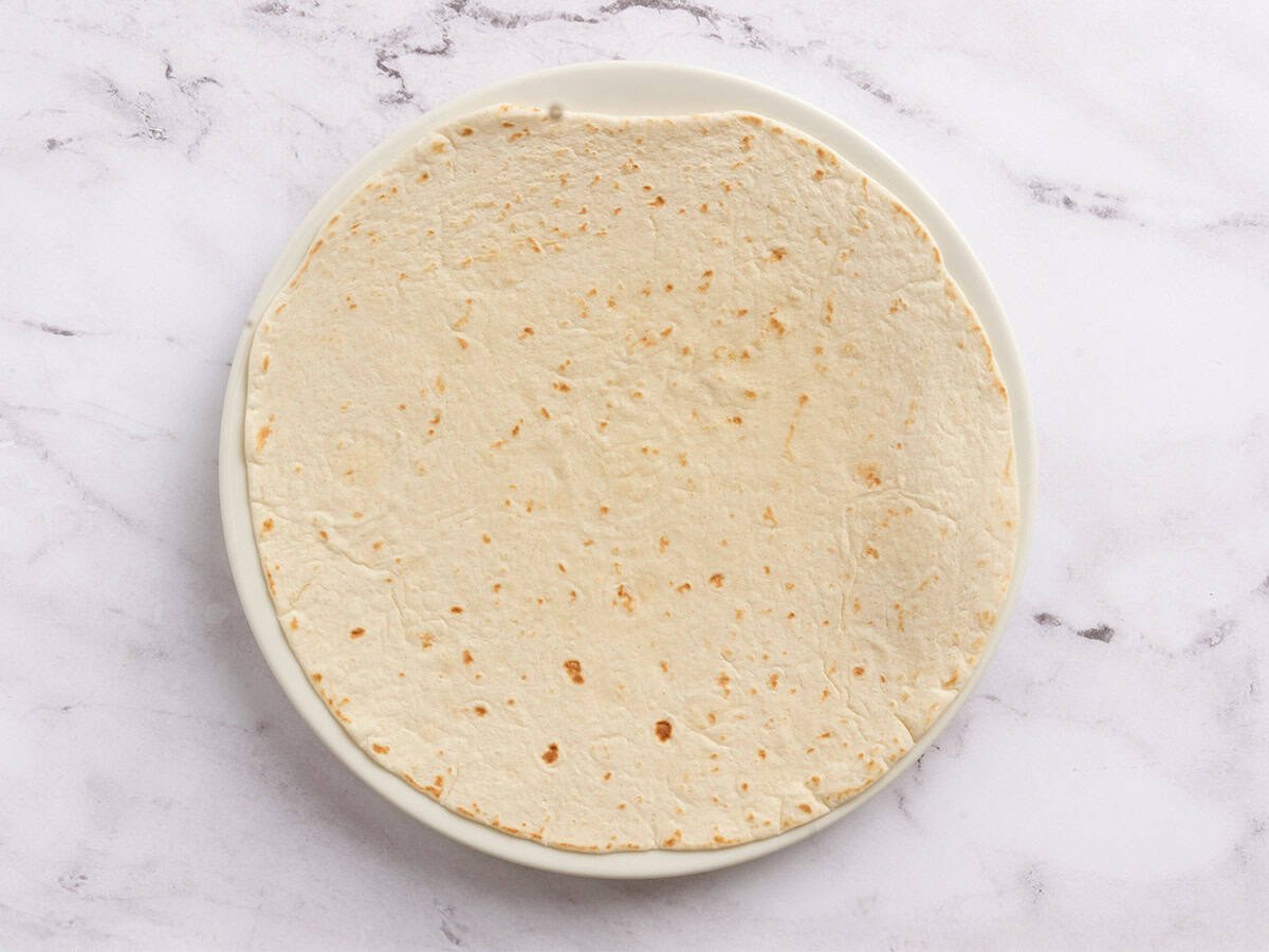 A wrap on a plate.